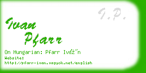 ivan pfarr business card